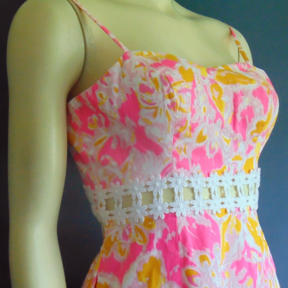 Lilly Pulitzer Pink and Yellow Floral Mini Dress - Picture 5 of 9